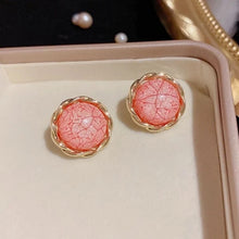 Load image into Gallery viewer, Colorful Textured Circle Earrings