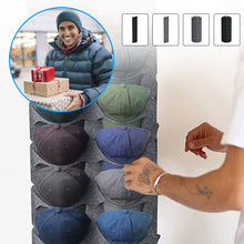 Load image into Gallery viewer, Hanging Multi-Pocket Hat Organizer Holder