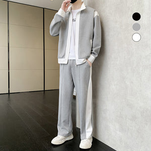 Men's Outfit Casual 2 Piece Contrast Sports Jogging Tracksuits Set