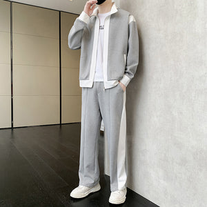 Men's Outfit Casual 2 Piece Contrast Sports Jogging Tracksuits Set