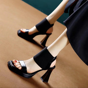 Square Toe High Heeled Sandal
