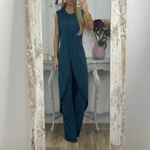 Sleeveless Mature Women Suit