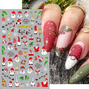 CHRISTMAS NAIL ART STICKERS