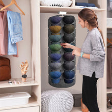 Load image into Gallery viewer, Hanging Multi-Pocket Hat Organizer Holder