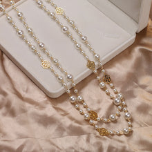 Load image into Gallery viewer, Pearl Flower Long Necklace