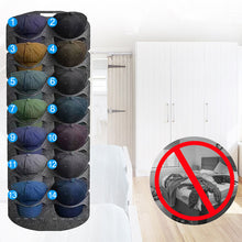 Load image into Gallery viewer, Hanging Multi-Pocket Hat Organizer Holder