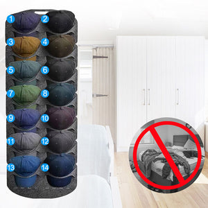 Hanging Multi-Pocket Hat Organizer Holder