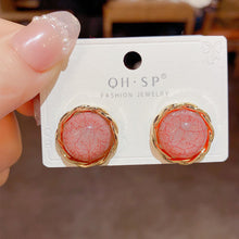 Load image into Gallery viewer, Colorful Textured Circle Earrings