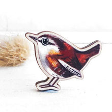 Load image into Gallery viewer, Bird Wooden Brooch