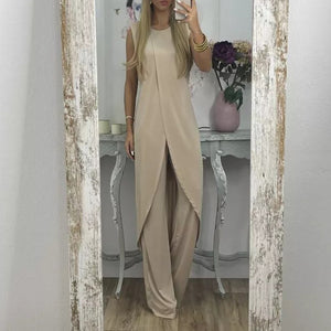 Sleeveless Mature Women Suit