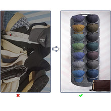 Load image into Gallery viewer, Hanging Multi-Pocket Hat Organizer Holder