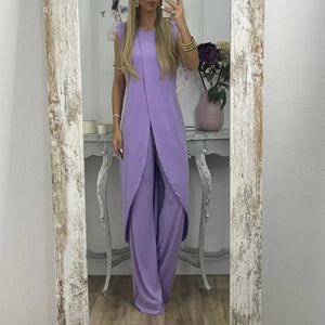 Sleeveless Mature Women Suit