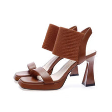 Load image into Gallery viewer, Square Toe High Heeled Sandal