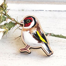 Load image into Gallery viewer, Bird Wooden Brooch