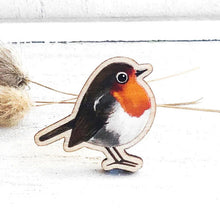 Load image into Gallery viewer, Bird Wooden Brooch