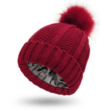 Load image into Gallery viewer, Elastic Ribbed Knit Hat for Hair Protection