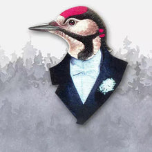 Load image into Gallery viewer, Bird Wooden Brooch