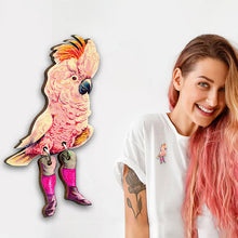 Load image into Gallery viewer, Bird Wooden Brooch