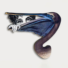 Load image into Gallery viewer, Bird Wooden Brooch