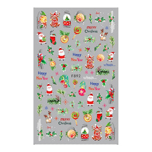 CHRISTMAS NAIL ART STICKERS
