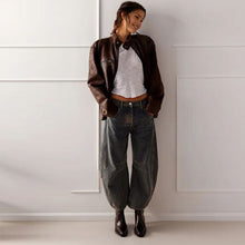 Load image into Gallery viewer, Mid-Rise Barrel Jeans