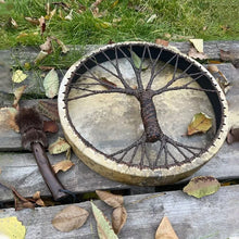 Load image into Gallery viewer, Shamanic Drum &#39;Tree of Life&#39; Instrumental Ornament