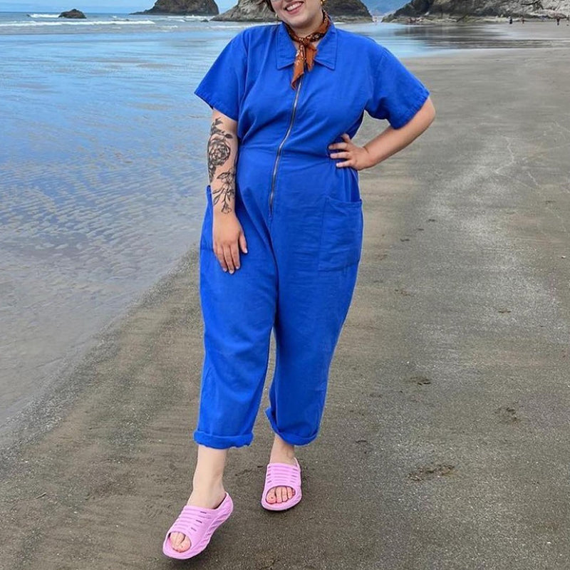 Cropped Utility Jumpsuit