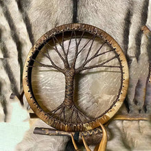 Load image into Gallery viewer, Shamanic Drum &#39;Tree of Life&#39; Instrumental Ornament