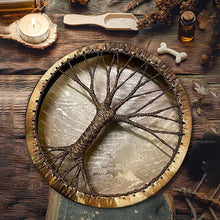 Load image into Gallery viewer, Shamanic Drum &#39;Tree of Life&#39; Instrumental Ornament