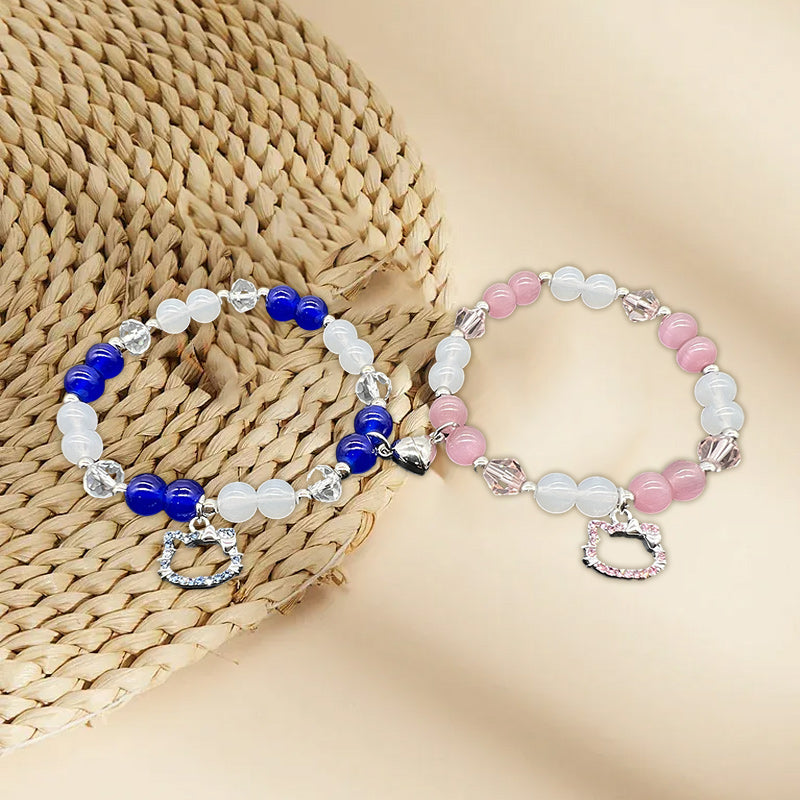 Beaded magnetic bracelet