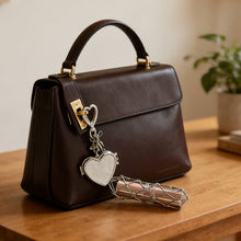 Load image into Gallery viewer, Silver Mesh Lipstick Pouch Bag Chain Charm with Star/Heart Accent