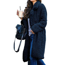 Load image into Gallery viewer, Lapel Teddy Bear Long Overcoat