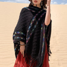 Load image into Gallery viewer, Women&#39;s Retro Pullover Tassel Shawl