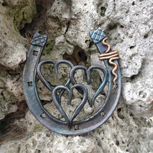 Load image into Gallery viewer, Forged Handmade Horseshoe-Iron