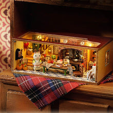 Load image into Gallery viewer, Mini Rabbit Town Wooden Doll House Kit with Furniture