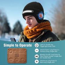 Load image into Gallery viewer, Lighted Bluetooth Music Sports Beanie