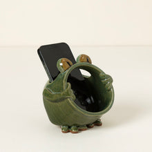 Load image into Gallery viewer, Frog Cell Phone Holder Sound Amplifier