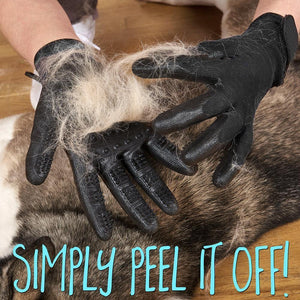 Hirundo Pet Grooming Gloves For Cats, Dogs & Horses - Left & Right ( 1 pair )