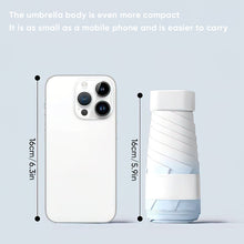 Load image into Gallery viewer, Mini Travel Size Rain Sun Umbrella