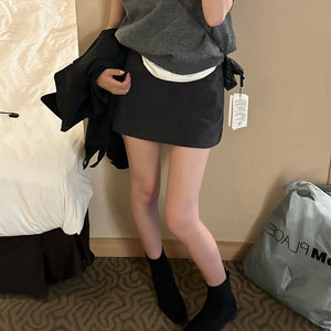 A-line Corduroy Casual Skirt