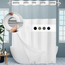 Load image into Gallery viewer, Waffle Pattern Double Layer Shower Curtain
