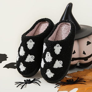 Plysjtøfler for Halloween spøkelse