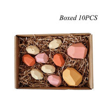 Load image into Gallery viewer, 【Last Day 50% Off】Wood Rock Set Balancing Blocks Natural Wood Toy
