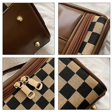 Load image into Gallery viewer, Vintage Checkerboard Pattern Makeup Bag