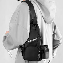 Load image into Gallery viewer, Men&#39;s Leather Film Water Bottle Chest Bag