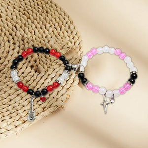 Beaded magnetic bracelet