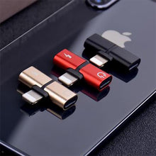 Load image into Gallery viewer, 2-In-1 Dual-Port Headphone Adapter For iPhone