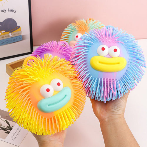 Multi-Color Tie Dye Swirl Puffer Ball
