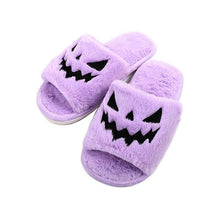Load image into Gallery viewer, Halloween Pumpkin Lantern Slippers