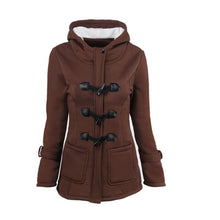 Load image into Gallery viewer, Long Wool Blended Hooded Pea Coat